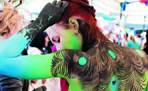 Megan Van Schie stood out at the carnivale. Megan Van Schie stood out at the carnivale.